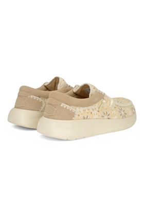 Sneaker donna uncinetto colore beige. HEY DUDE | 43728-2UG